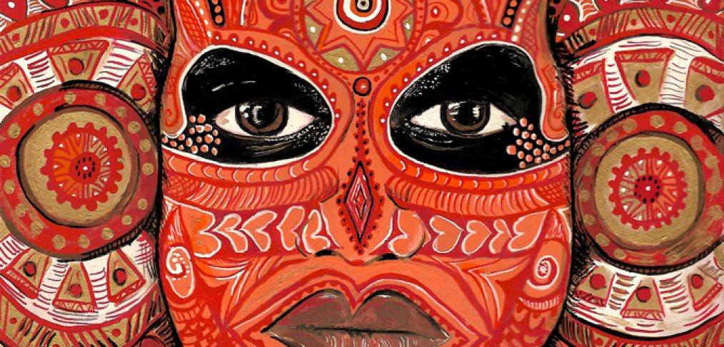 Theyyam Painting by Lizzie Rigby
