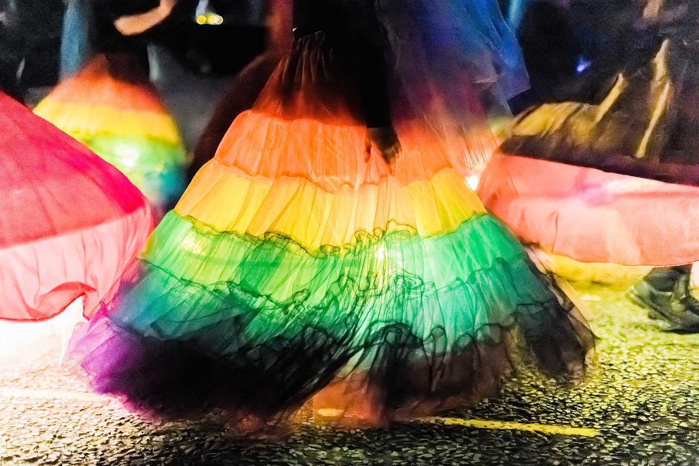 The Rainbow Section: combining elements, bringing joy and hope 🌈

Image ft a rainbow dancer in a new illuminated rainbow skirt in the rainbow section for The Spirit Of The North

📸 Sam Orchard @sgorchard 

#SpiritOfTheNorth #Cabasa #RainbowSkirt #silk #carnival #crinoline #RainbowDress